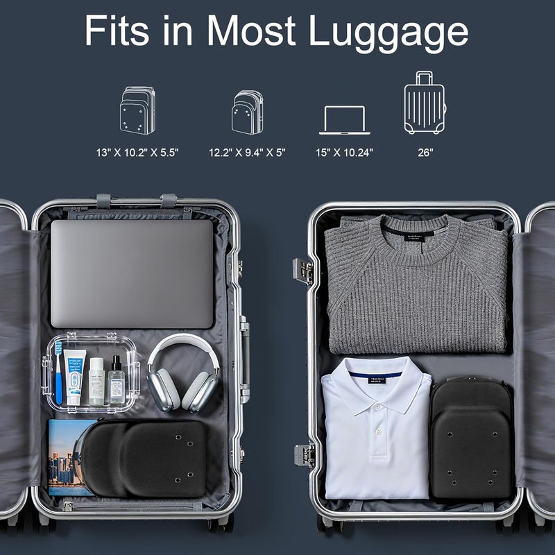 Epesoware 2 PCS Hat Travel Cases for Baseball Caps - Premium Hat Storage Carrier Case with Handle, Shoulder Strap and Trolley Sleeve, Protect Up to 10 Hats for Travel Home Organizer - Image 4